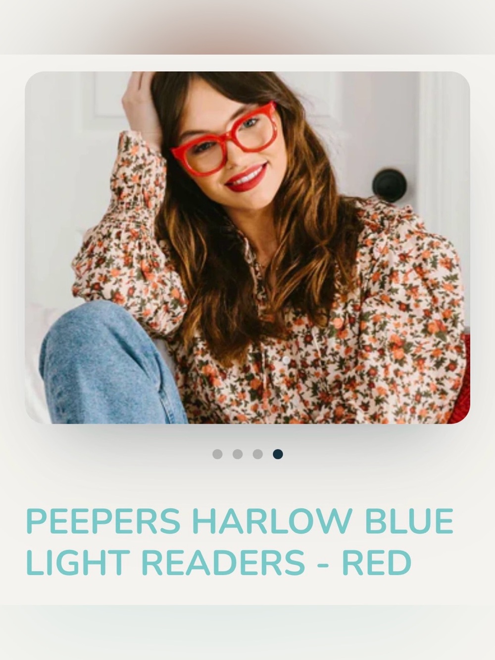 PEEPERS HARLOW FOCUS BLUE LIGHT READERS - RED +1.00